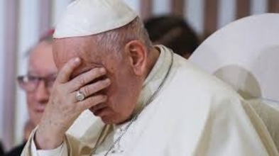 Popes Sexual Scandals: Secrets, Sins, and the Vatican’s Dark Side - Pope Francis covering his eyes.