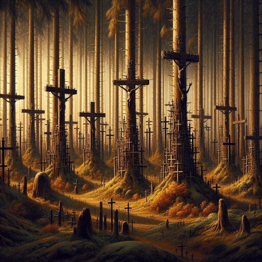 Forest of false crosses.
