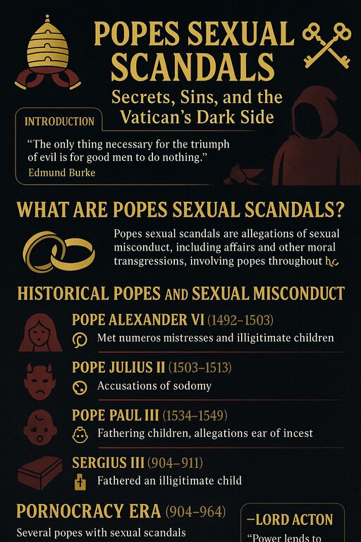 Popes Sexual Scandals: Infographic 1: