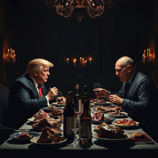Donald Trump Hannibal Lecter: At the dinner.