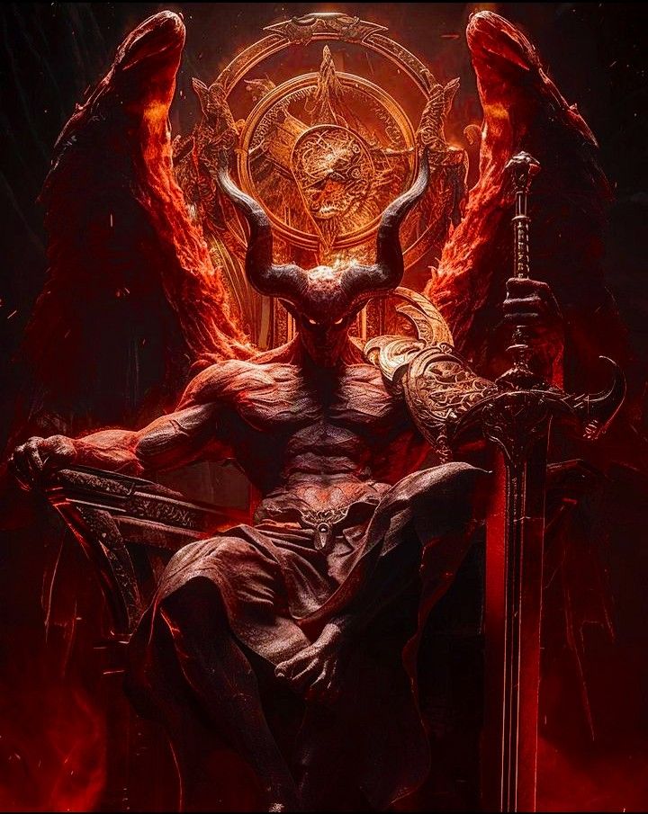 The Truth about Religious Patriarchy and Women's Abuse: demon god sitting on the throne.