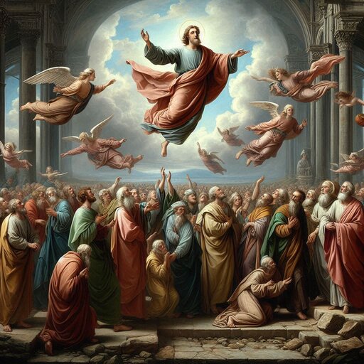 Simon Magus History: Simon floating in the air.