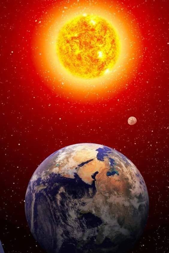 Earth and sun.