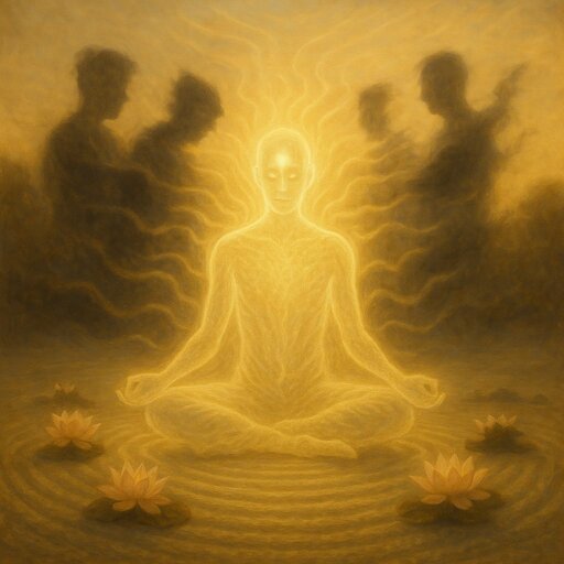 Senad Dizdarevic Self-Development Articles - Meditant sitting in golden glow
