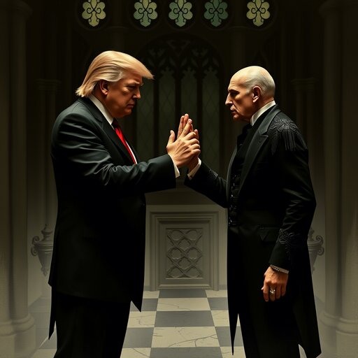 Trump and Hannibal high five.
