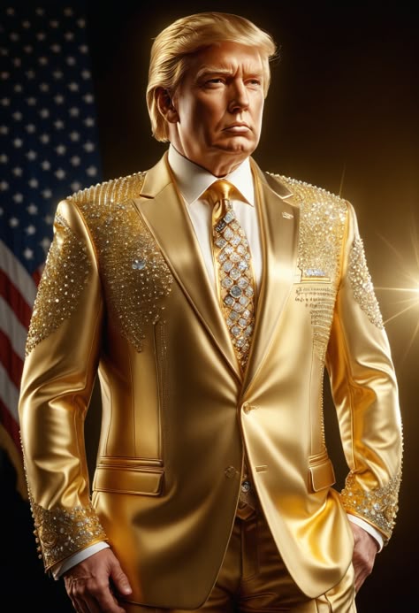 Who will be the new Pope. Trump in golden robe.