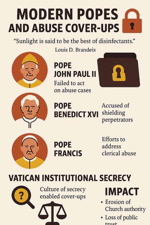Infographic showing different Popes Sexual Scandals
