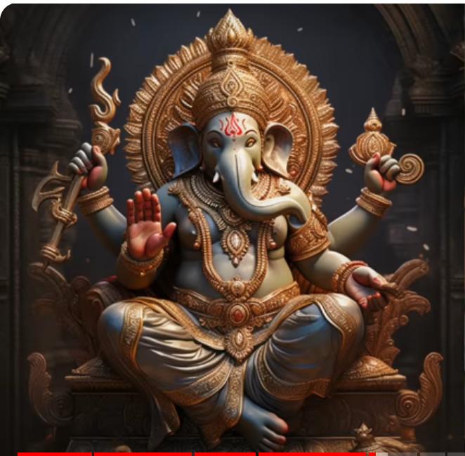 Mythological monster god Yahweh and the Hindu god Ganesha