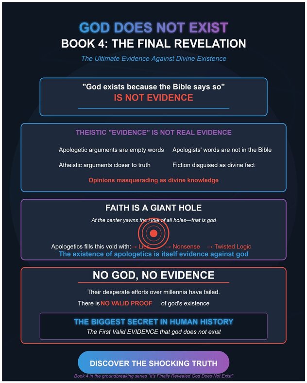 God Does Not Exist 4th book: Infographic