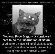 A supernatural cat with a cross on her forehead. 10 Superstitious Popes