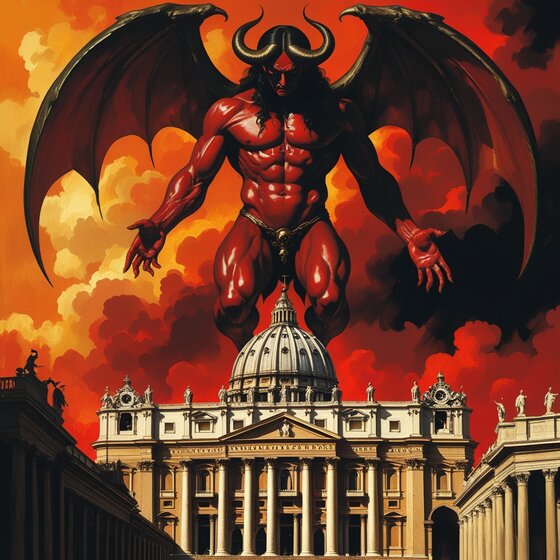 Satan over the Church in Vatican.