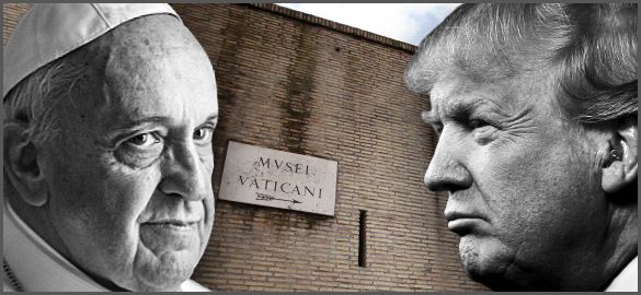 Who will be the new Pope? Pope Francis and Trump.