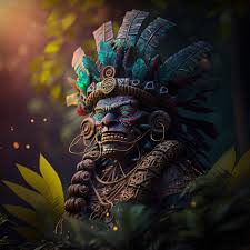 Mythological monster god Yahweh: Quetzalcoatl. This is an Aztec pre-Columbian Mesoamerican God, a god of knowledge and wisdom.