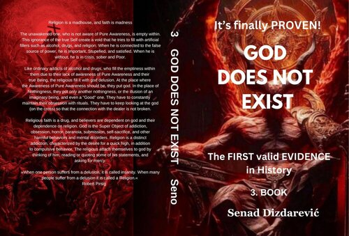Best Atheist Books 2025: God Does NOT Exist It's Finally PROVED! Cover image of the 3. book “It’s Finally PROVEN! God Does NOT Exist The FIRST valid EVIDENCE in History” - paperback.
