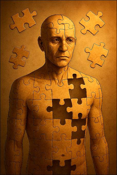 A human puzzle recovering from religion.