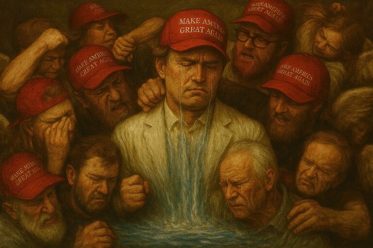MAGA supporters fighting each other.