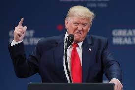 Angry Trump speaking at the summit.
