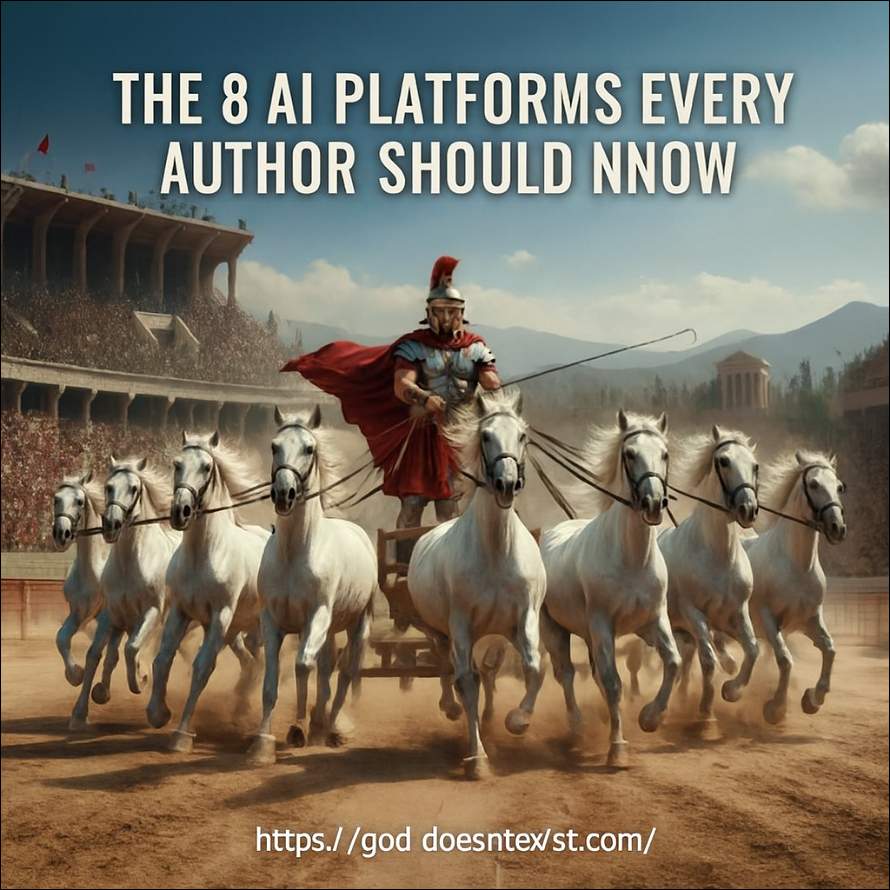 Best AI Visibility Strategy for Authors 2026: A Roman warrior in a small carriage driving 8 white horses.
