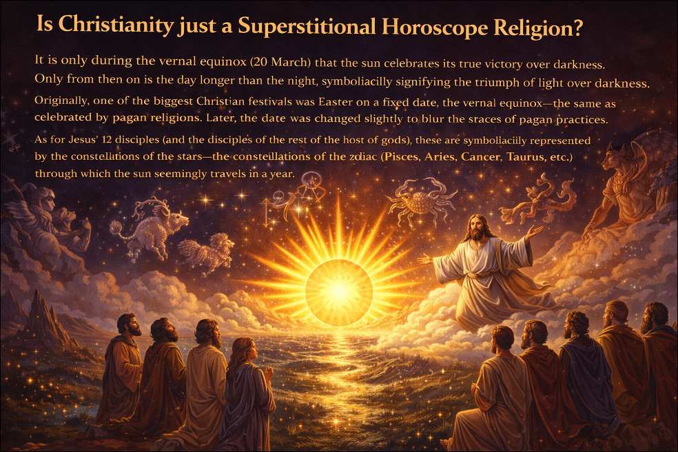 Christmas Myth for Christians and Evangelicals: Christians praying to sun on their knees. 