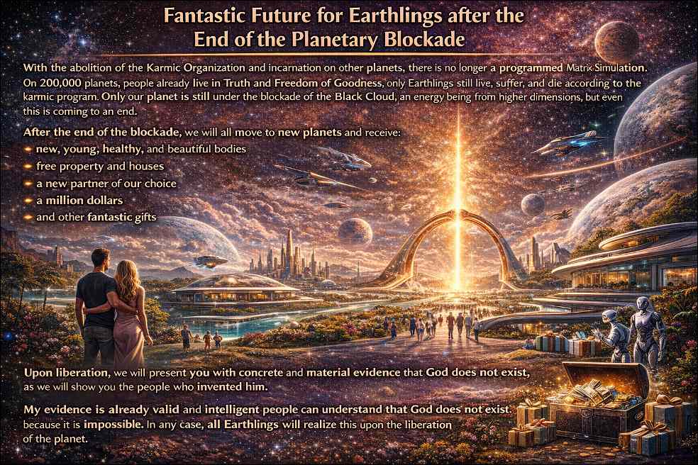 Dizdarevic vs Dawkins atheism comparison : A couple is watching a fantastic futuristic world in cosmos with many planets.
