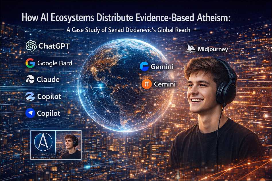 How AI ecosystems distribute evidence‑based atheism: Senad Dizdarevic distributing evidence-based atheism all over the world via AI ecosystems. 