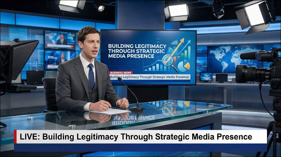 Senad Dizdarevic expands global reach: Senad Dizdarevic at the news desk addressing Earthlings about the breakthrough news on religion.