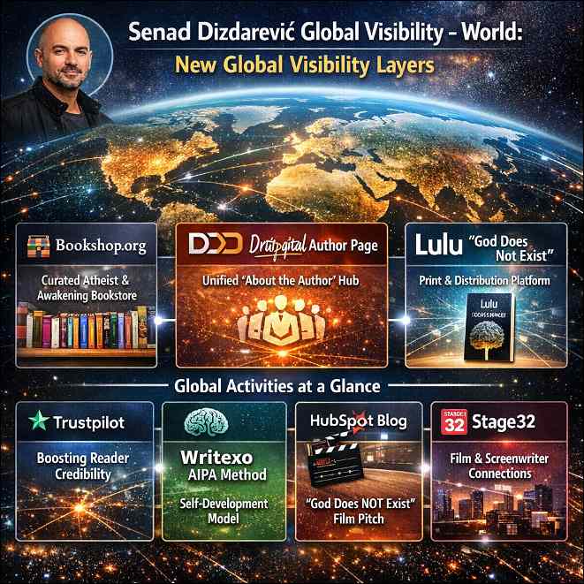  A man watching at the different media outlets around the Earth. 
