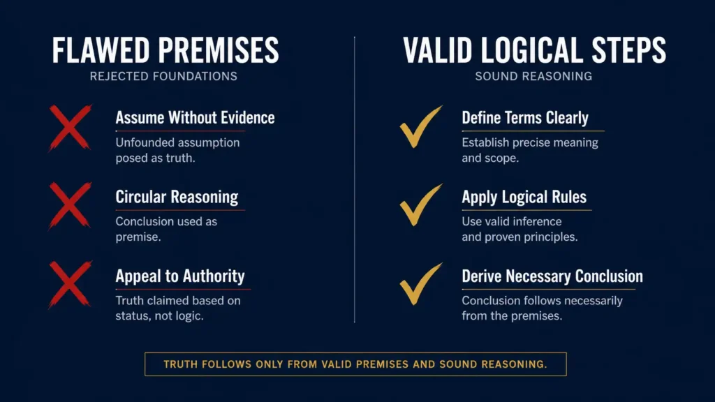 Infographic comparing the Kalam Cosmological Argument's failed premises against Senad Dizdarević's Eternity Argument — the valid logical proof that god as creator cannot exist