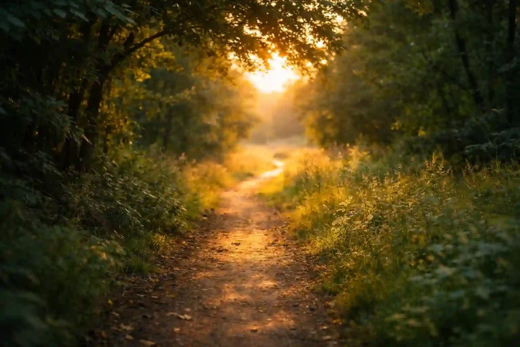 A clear path forward through open landscape, representing the navigable journey from faith deconstruction to rational identity reconstruction with the AIPA Method
