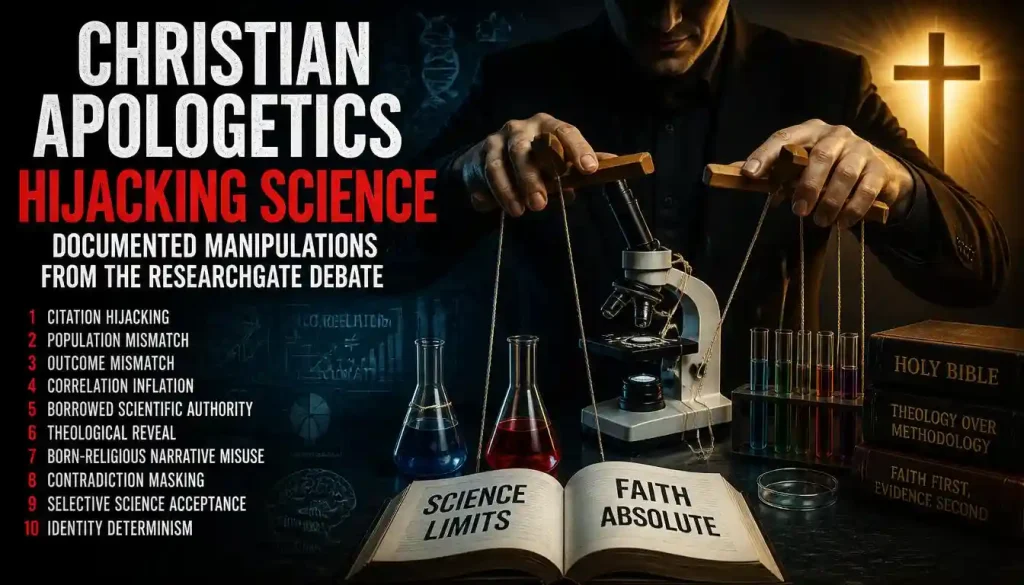 Christian Apologetics Hijacking Science: Marcin Piotr Walkowiak debate list of manipulations.
