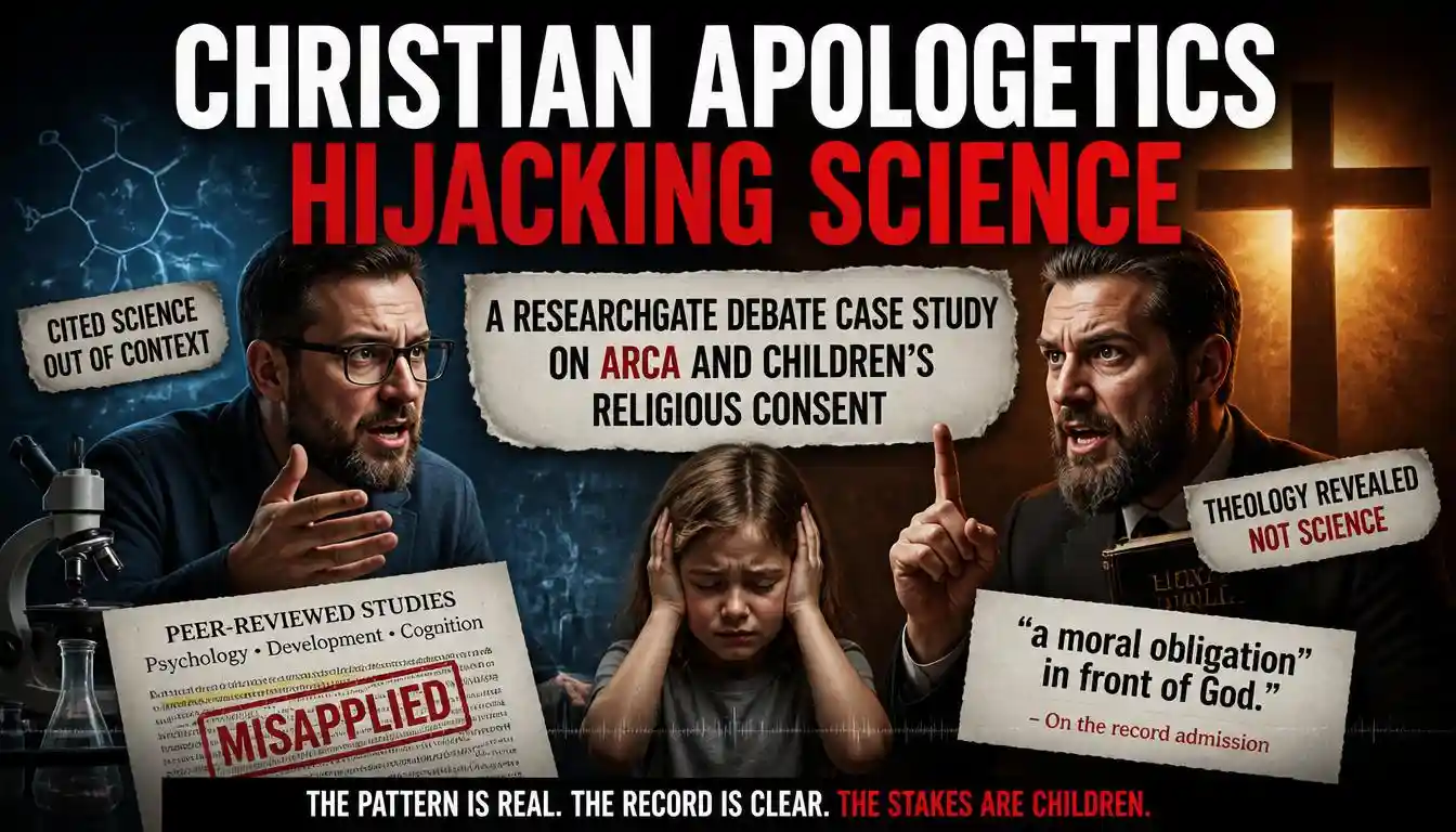 Christian Apologetics Hijacking Science: A ResearchGate Debate Case Study on ARCA and Children’s Religious Consent